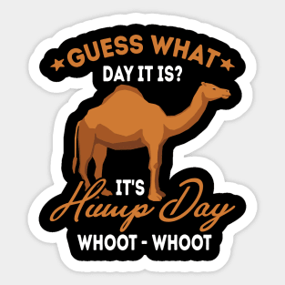 Guess What Day It Is? It's HUMP DAY Sticker